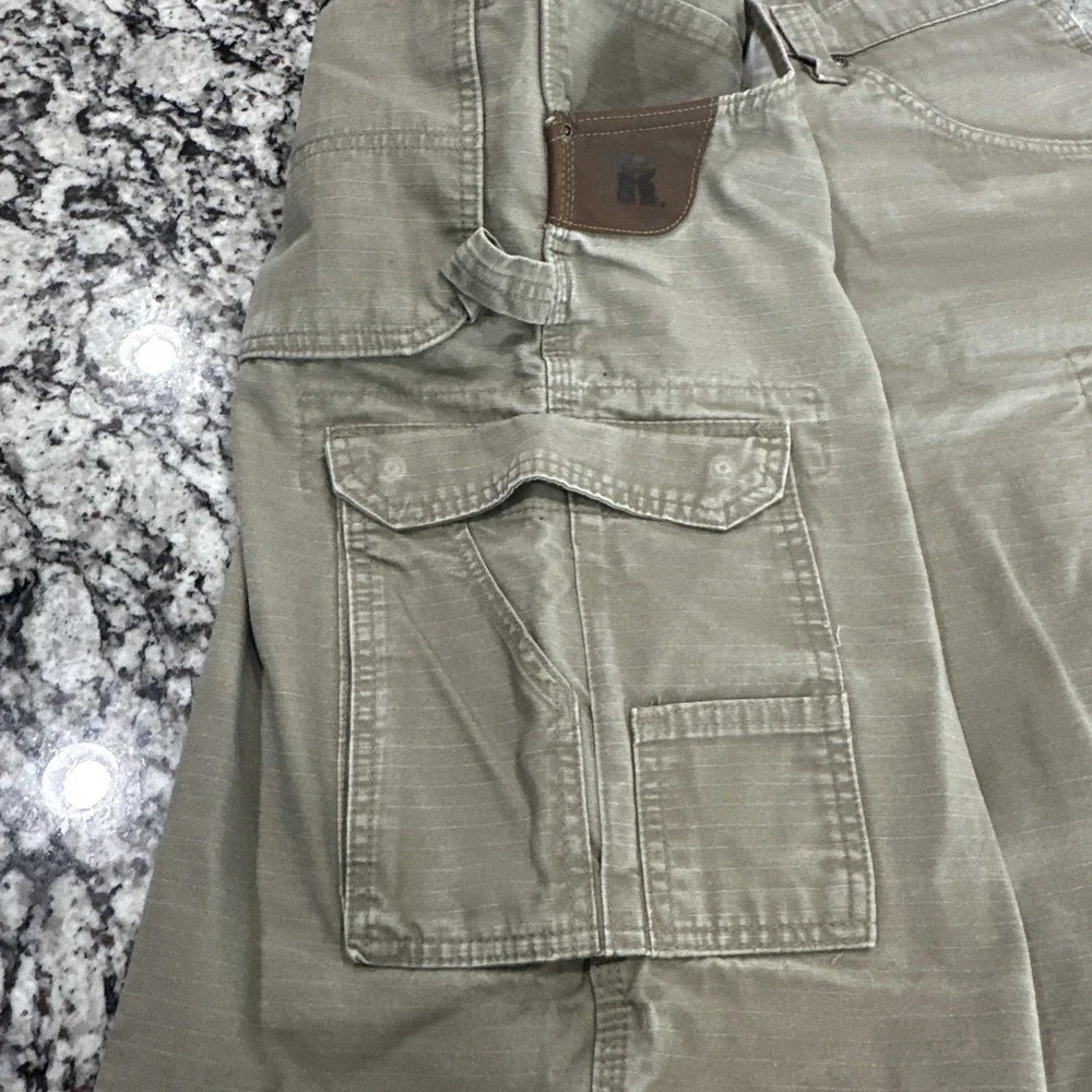Wrangler Riggs Workwear Relaxed Fit Cargo Carpenter Shorts Men 42 Khaki